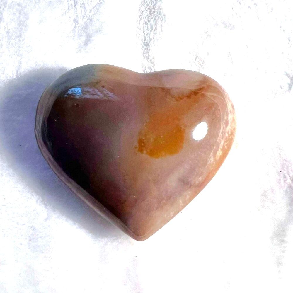 Polychrome Jasper Puffy Heart